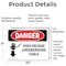 Signmission High Voltage Underground Cable Danger Sign, Vinyl Decal, 10in W x 7in L, 2PK OS-2PACK-DS-D-710-L-1335 - alternate 7